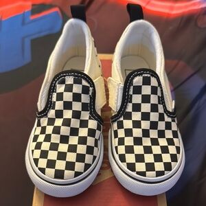 Vans Black Checkered Slip-On Sneakers